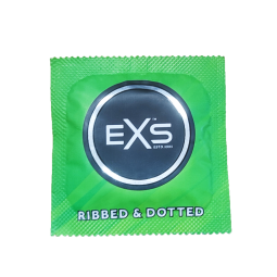 EXS 3in1 Ribbed and Dotted - vroubkované kondomy 1 ks